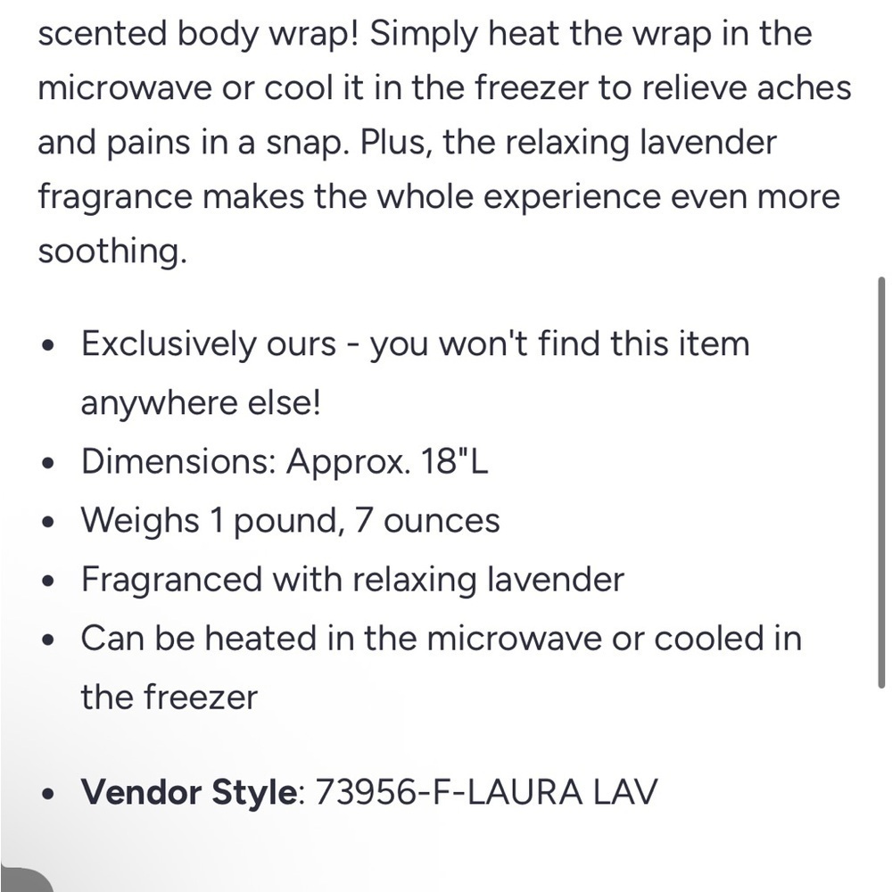 Mia & Tess Lavender Scented Body Wrap - NWT - Picture 2 of 4